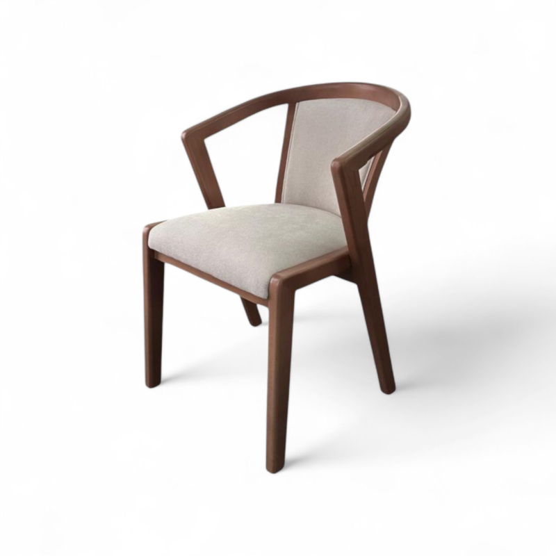 Scaun lemn masiv INGRID, cu sezut si spatar tapitat