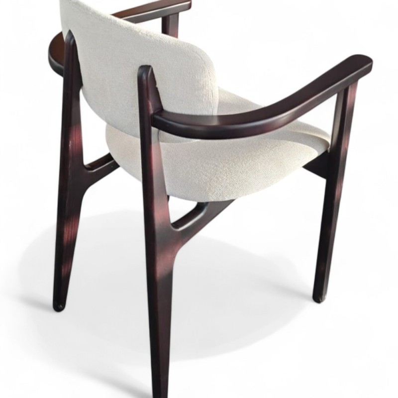 Scaun tapitat LUNA, lemn masiv