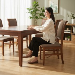 Scaun living Maiestous, lemn masiv, tapitat - Sofastil.ro