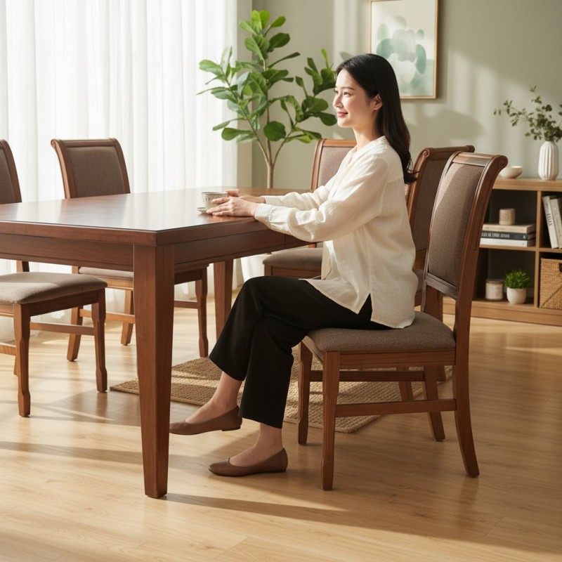 Scaun living Maiestous, lemn masiv, tapitat - Sofastil.ro