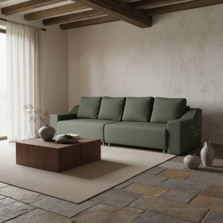 canapea 4 locuri extensibila LUNA cu lada depozitare