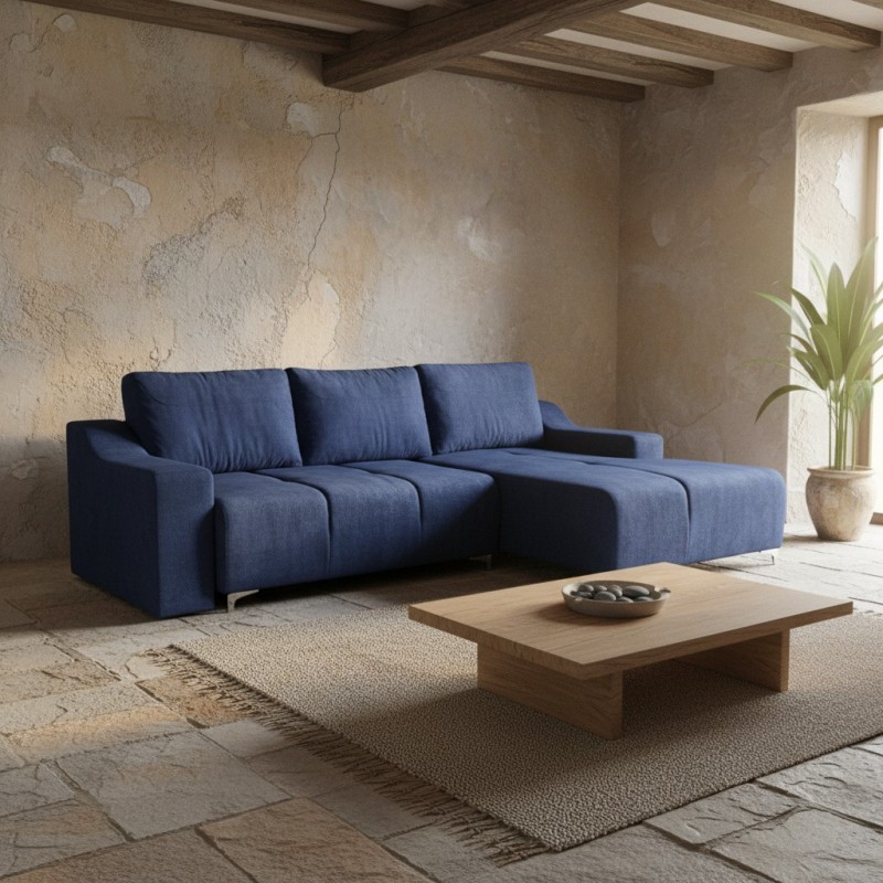 Coltar living extensibil cu lada depozitare -  Luna