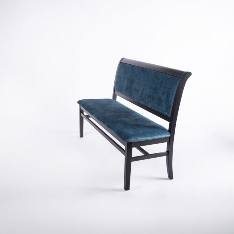 Banca lemn tapitata 3 locuri