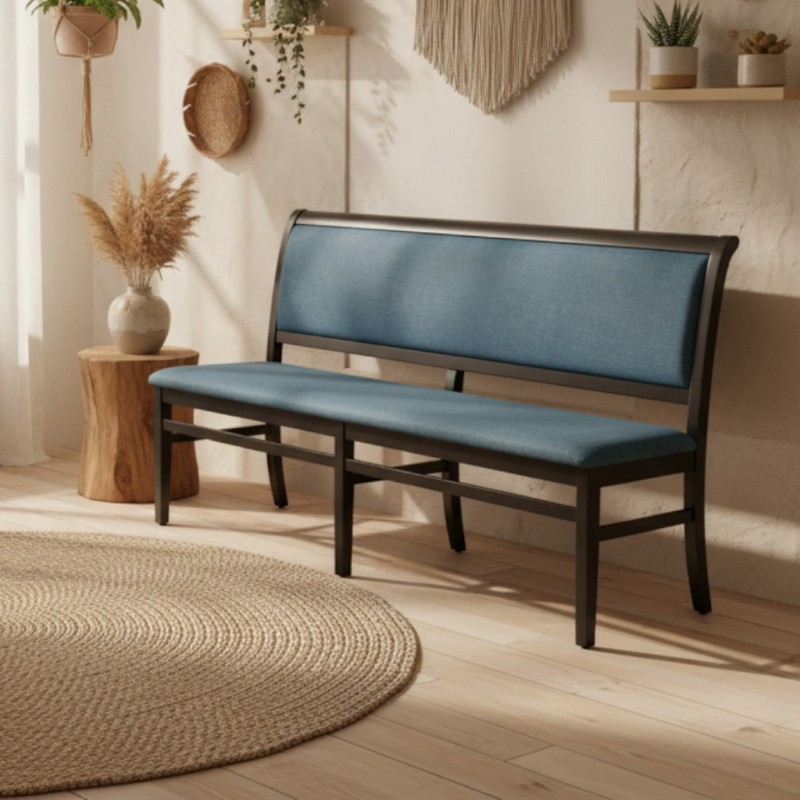 Bancuta KAROL 4 locuri fara brate din lemn masiv