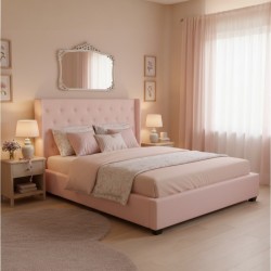 Pat dublu tapitat ROSE de 140/ 160 /180x200 cm