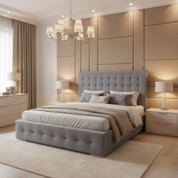 Pat dormitor tapitat Magma de 140/ 160/ 180/ 200x200 cm