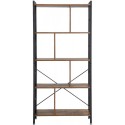 Raft de cărți, cu depozitare cu 4 niveluri, pentru birouri, stil industrial, LBC12BX