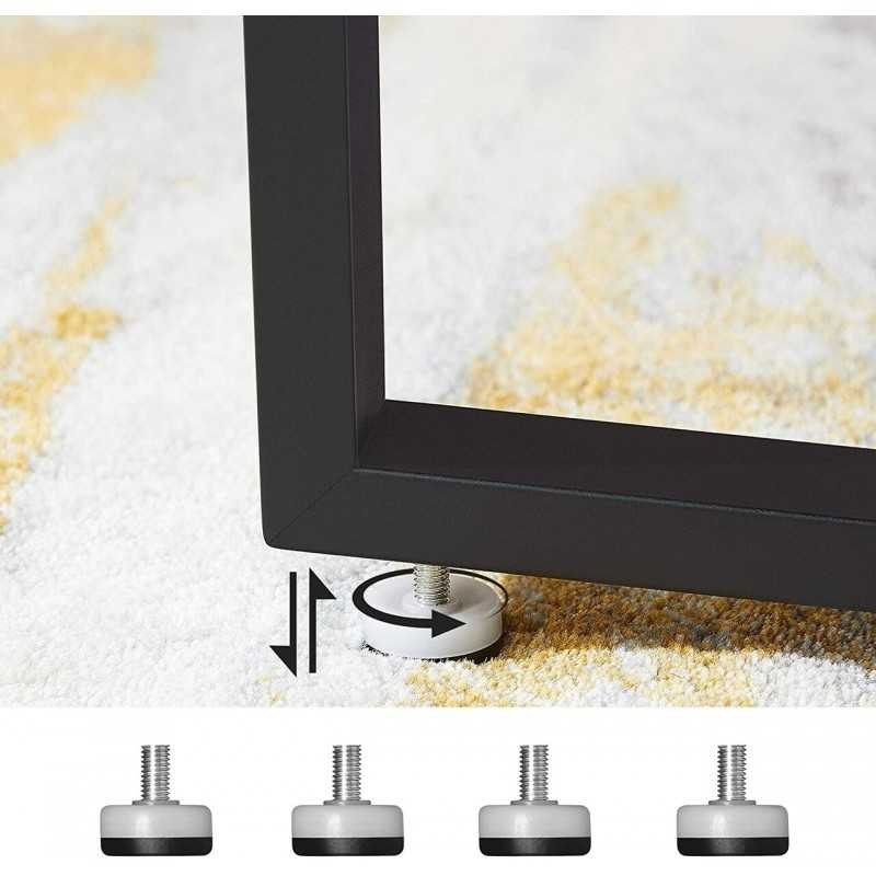 Masa de cafea rotundă, masa de cocktail în stil industrial, cadru metalic durabil,