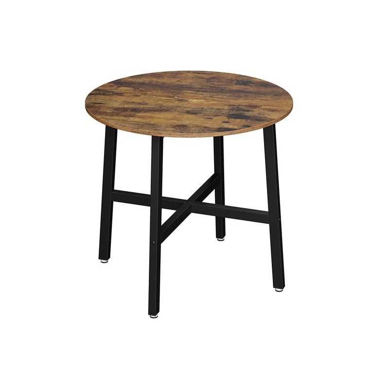 Masa rotundă de bucătărie, pentru sufragerie, birou, 80 x 75 cm (dia. x H), stil industrial