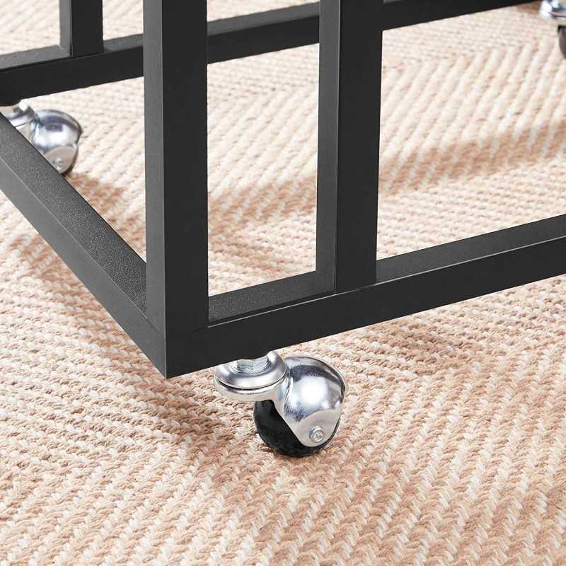 Masa laterală, masa de cafea, cu cadru de oțel