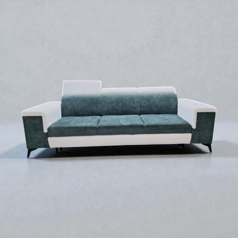 Canapea 3 locuri extensibila HERMES cu design modern si tetiere reglabile