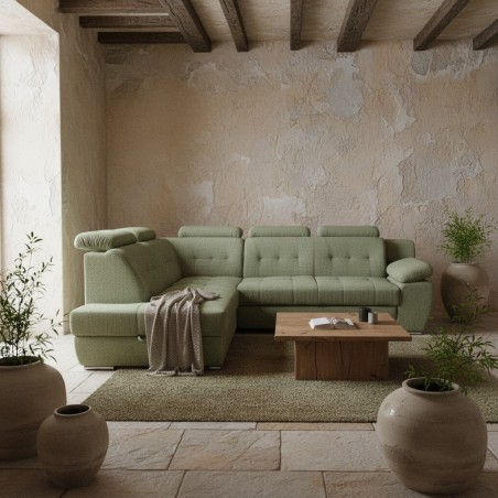 coltar de calitate pentru living si sufragerie, extensibil cu lada, tetiere reglabile, Lord, culori si dimensiuni la comanda