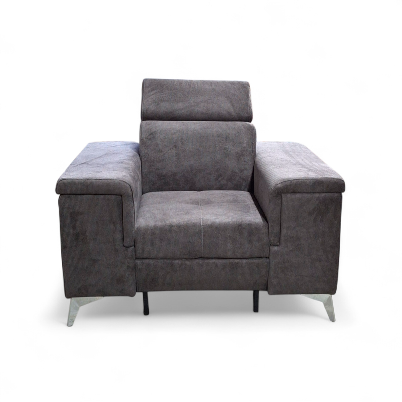 Fotoliu living modern HERMES cu tetiere reglabile si picioare inalte