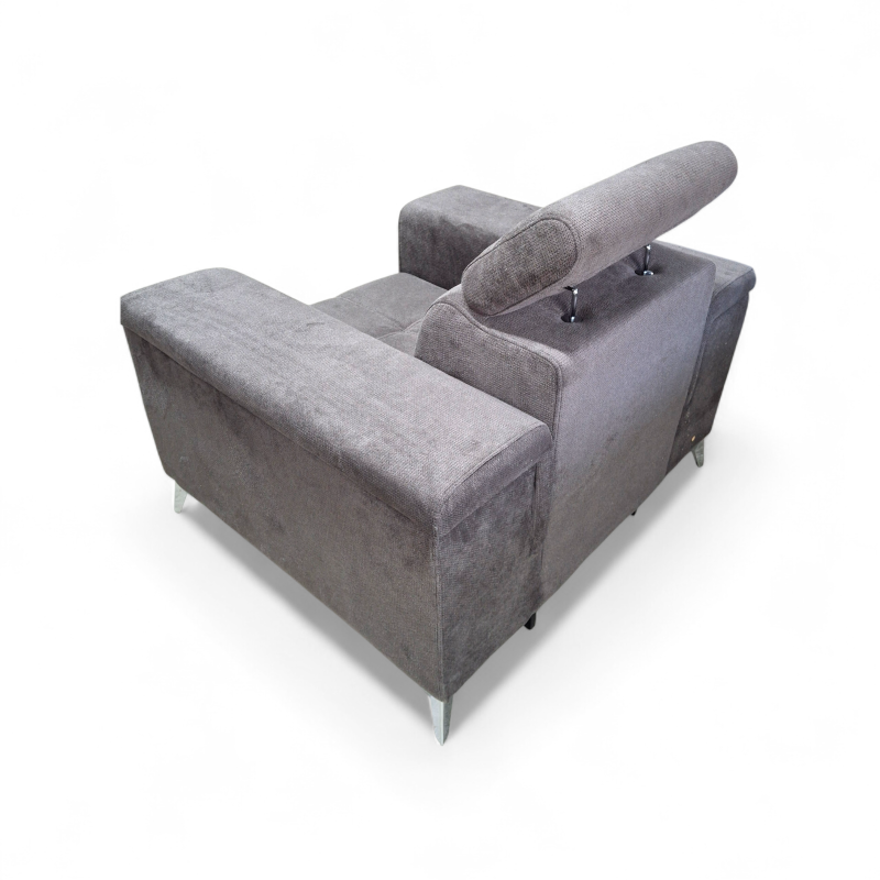 Fotoliu living modern HERMES cu tetiere reglabile si picioare inalte