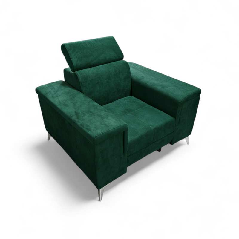 Fotoliu living modern HERMES cu tetiere reglabile si picioare inalte