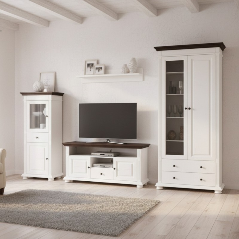 Set Living Mara  Lemn Masiv-Alb