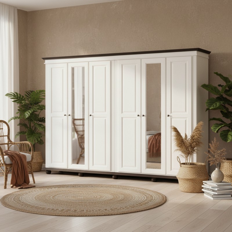 Dulap SEVA 6 usi, lemn masiv