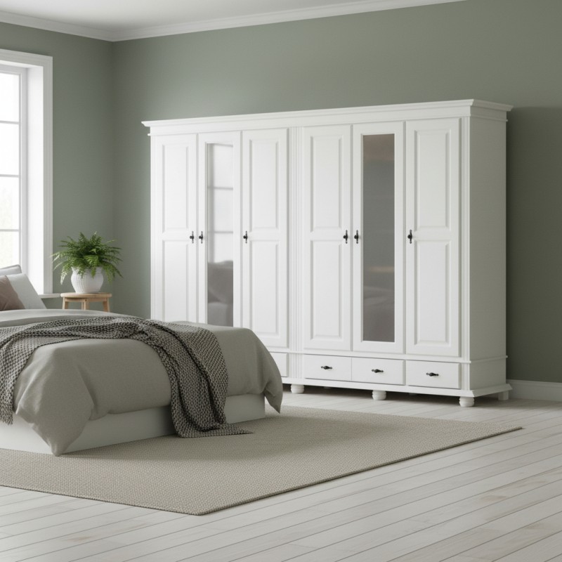 Dulap SEVA 6 usi si 4 serare, lemn masiv