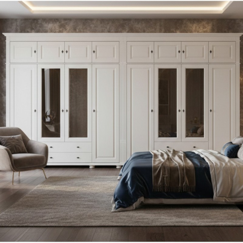 Dulap Lemn Masiv Mara – 8 Usi si 2 Sertare  Mobilier Clasic