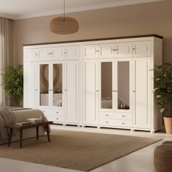 Dulap Lemn Masiv Mara – 8 Usi si 2 Sertare  Mobilier Clasic