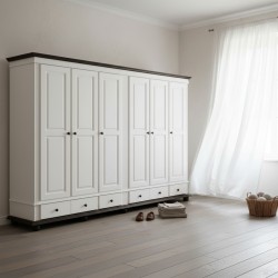 Dulap SEVA 6 usi pline si 4 serare, lemn masiv