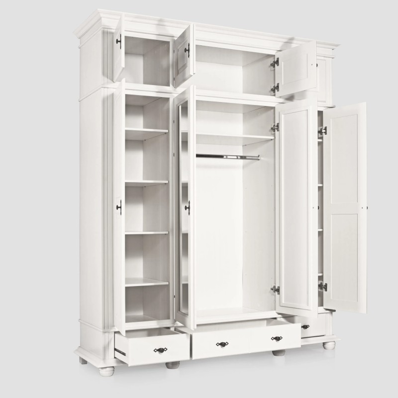 Dulap inalt din lemn masiv, albcunatur