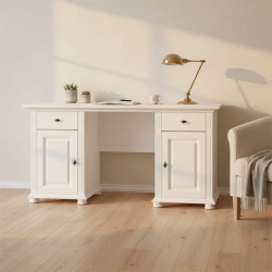 Birou Mara Lemn Masiv - 2 Usi 2 Sertare Home Office