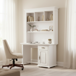 Birou cu Biblioteca Mara Lemn Masiv - 1 Usă 1 Sertar