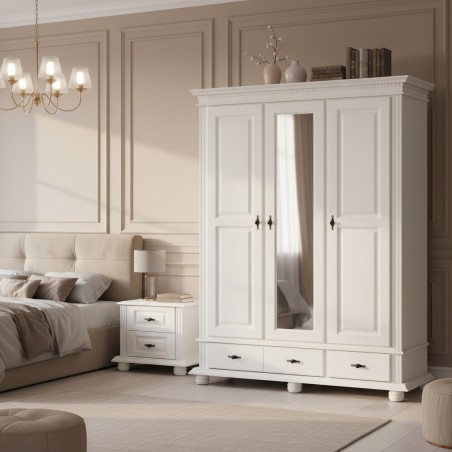 Dulap Bucov lemn masiv, H220 CM, 3 usi 2 sertare