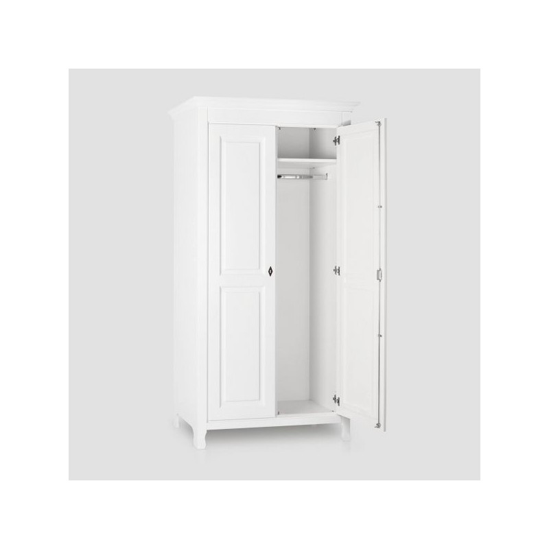 Dulap LEON lemn masiv 2 usi alb