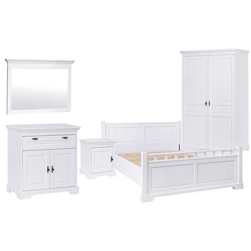 Dulap 2 usi Cleo, lemn masiv, alb