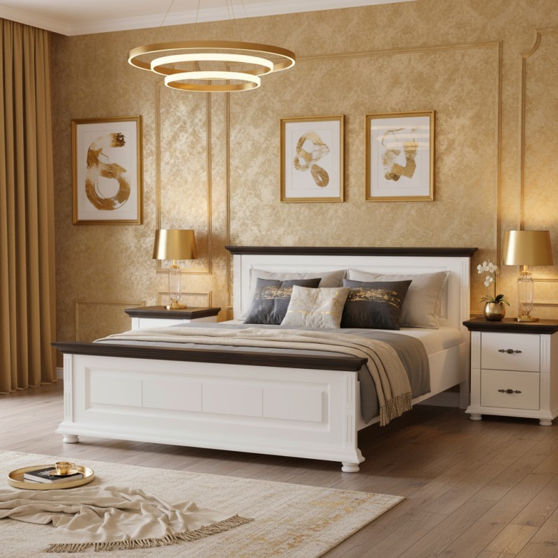 Pat MARA 160x200 cm,  lemn masiv