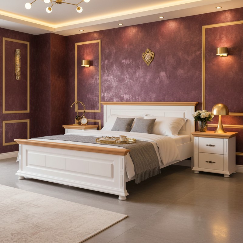 Pat MARA 180x200 cm,  lemn masiv