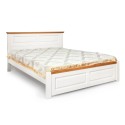 Pat SEVA 140x200 cm capat mic, finisaj Alb, alb cu nuc, alb cu natur