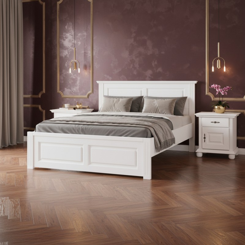 Pat lemn masiv120x200 SEVA capat mic