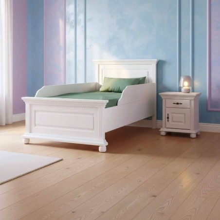 Pat lemn masiv 90X200 BUCOV cu protectie copii