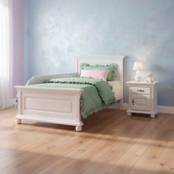 Pat lemn masiv 90X200 BUCOV cu protectie copii