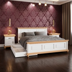 Pat cu lada BUCOV lemn masiv, 140/ 160/ 180x200 cm