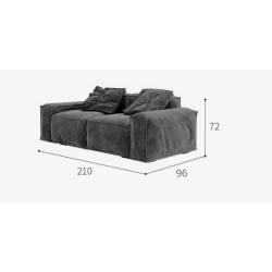 Canapea living premium modulara ROCO, fixa