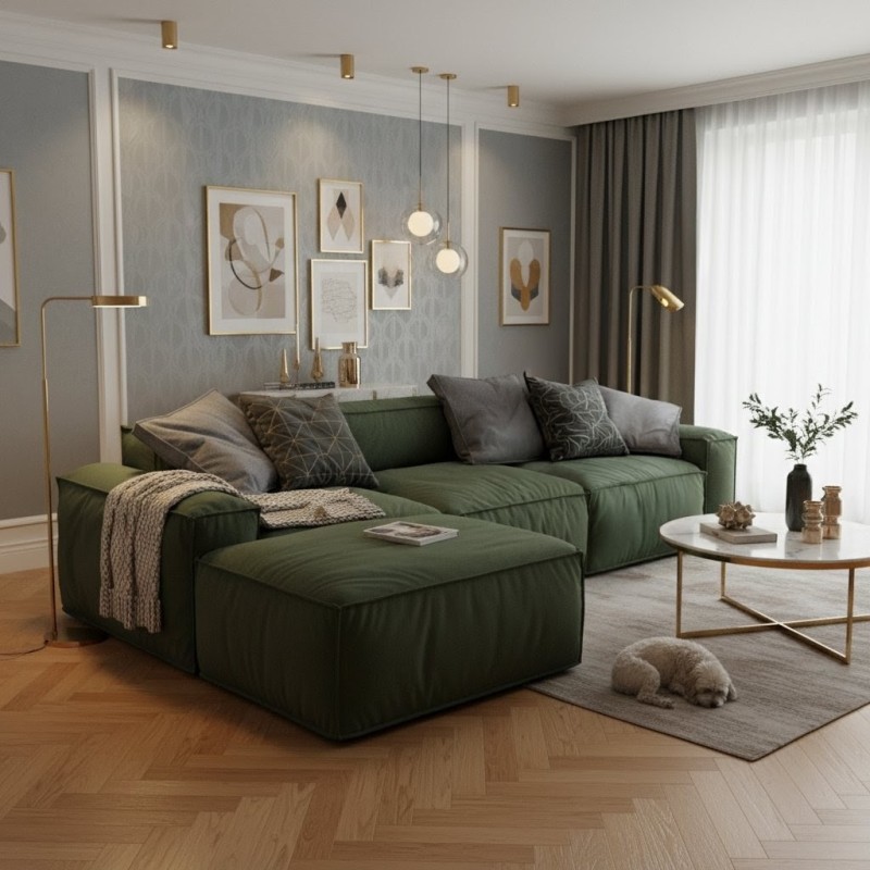 Canapea living premium modulara ROCO, fixa