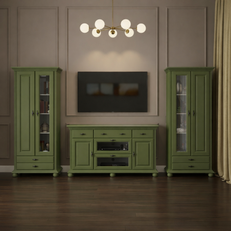 Living lemn masiv MARA 4 Verde Olive