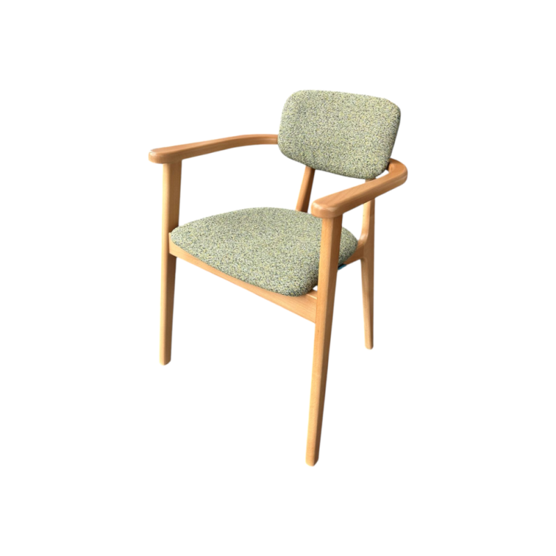 Scaun tapitat LUNA, lemn masiv