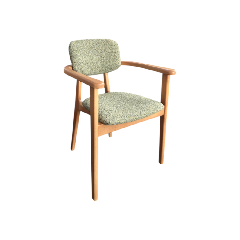 Scaun tapitat LUNA, lemn masiv