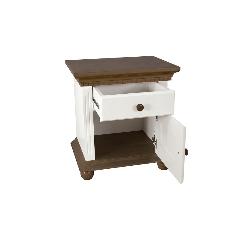 Noptiera Bucov din lemn masiv Bordo Imperial – finisaj RAL 3007