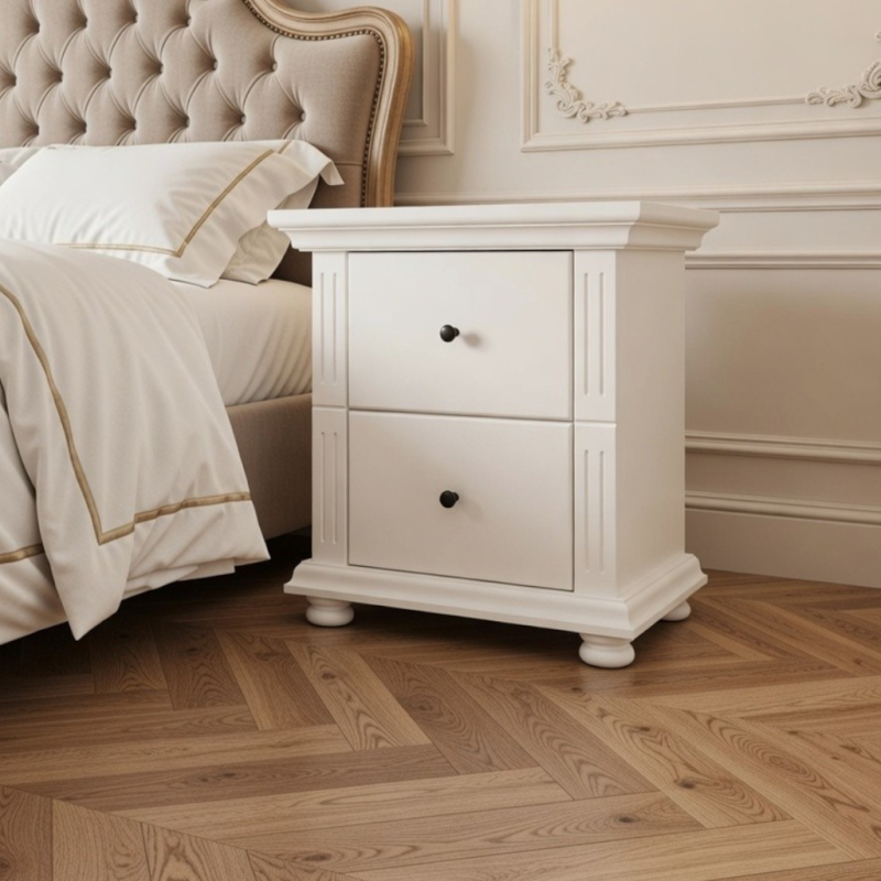 Noptieră Lemn Masiv Mara cu 2 Sertare