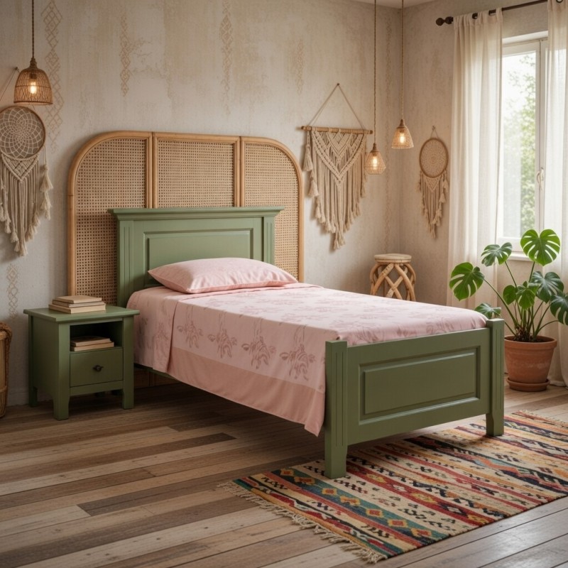 Noptiera lemn masiv LEON - finisaje diverse