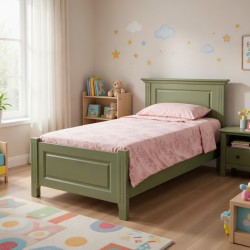 Pat lemn masiv LEON 90x200 cm - Finisaje diverse