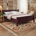 Pat BUCUR lemn masiv, 140 / 160 / 180 x 200 cm - BORDO IMPERIAL