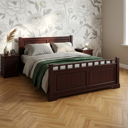 Pat lemn masiv Cleo, 140 / 160 / 180x200 cm - Albastru Nordic