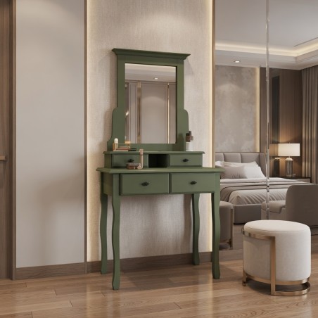 Masa machiaj lemn masiv MARA - VERDE OLIVE